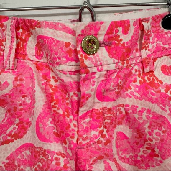 Lilly Pulitzer The Walsh Shorts Pink Paisley Womens 2 Summer Beachy Barbie Core - Picture 3 of 10